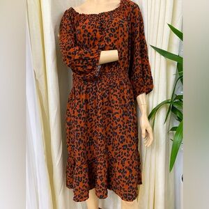 NWT Beautiful Leopard Dress by Knox Rose 🥰😍